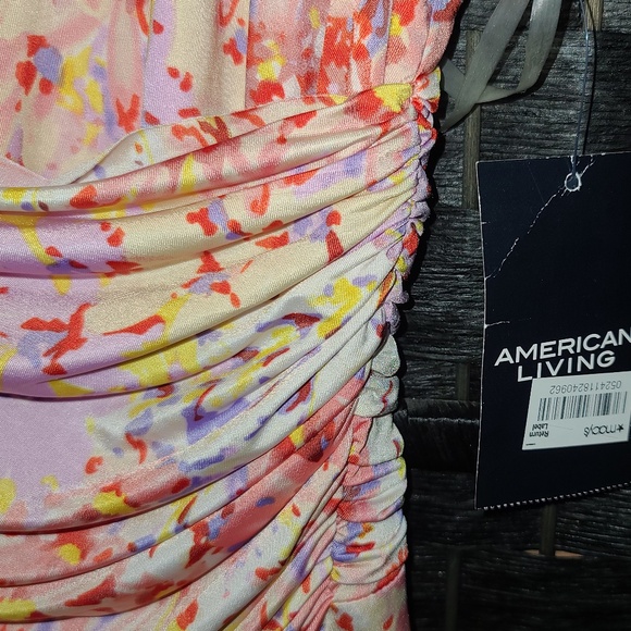 American Living Abstract Pastel Floral Print Sleeveless Sheath Dress size 16 - Picture 4 of 7